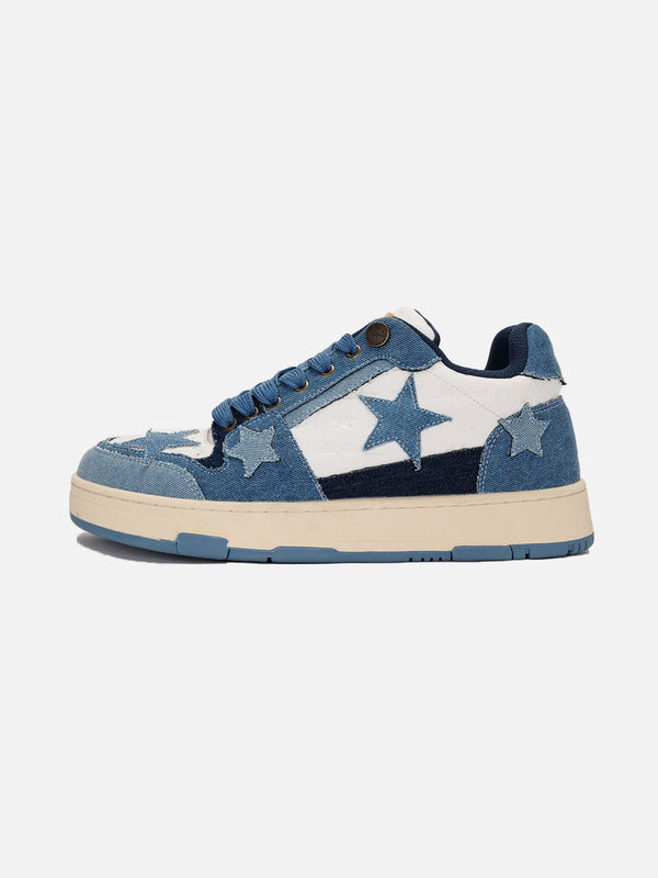 Fvshya Stars All-Match Denim Skate Shoes
