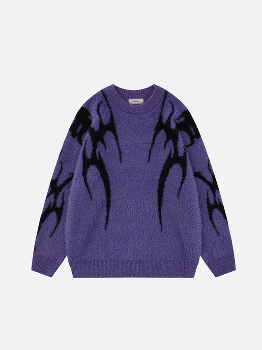 Fushya Dark Lines Oversize Sweater