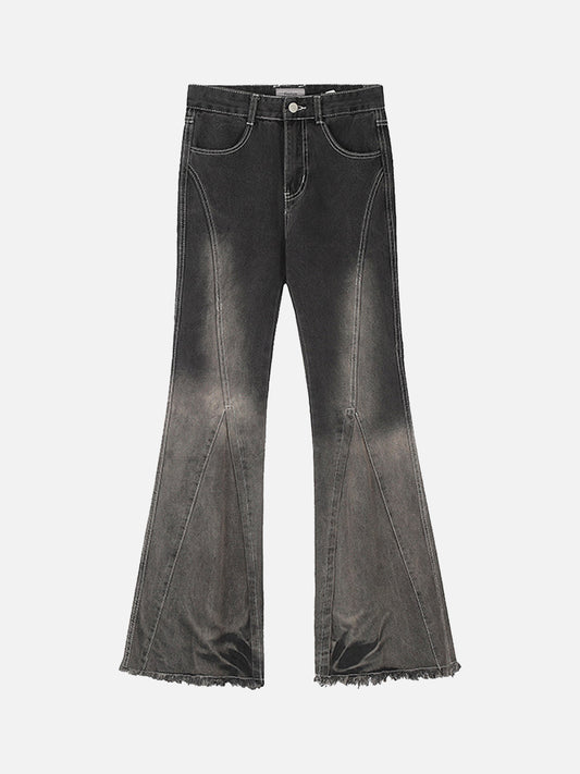 Fushya Half Wash Vintage Flared Street Jeans