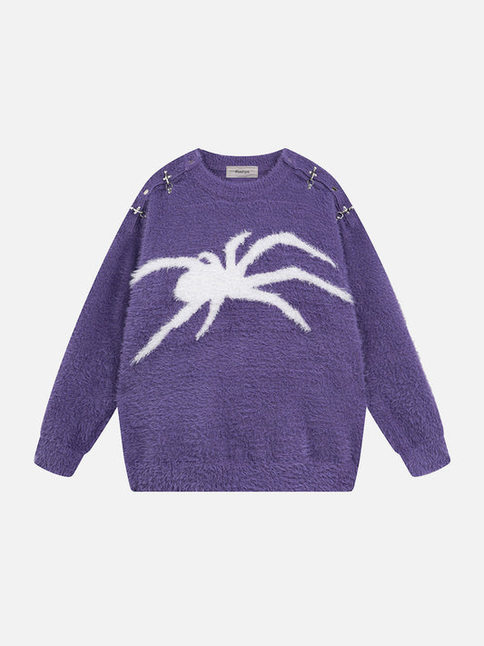 Fushya Spider Metal Buckle Sweater