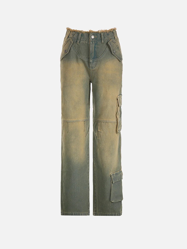 Fvshya 2000s Washed Cargo Jeans