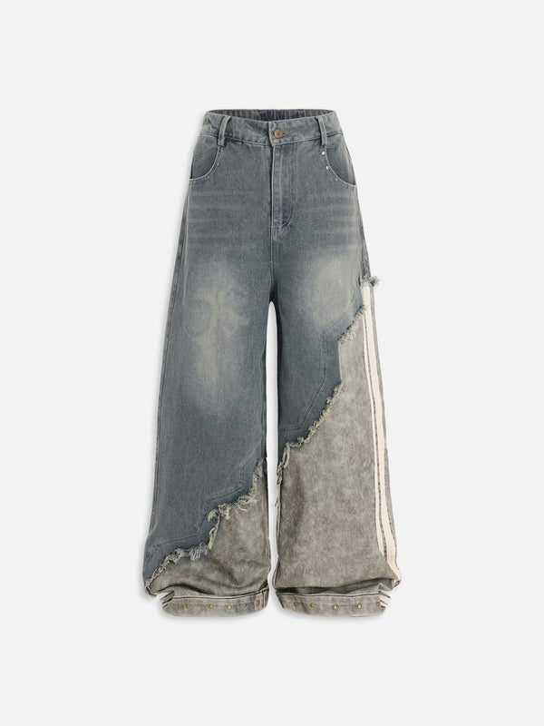 Fushya Leather Faggy Baggy Jeans