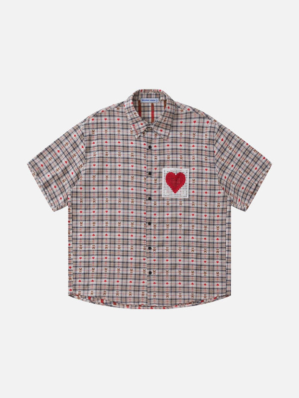 Fvshya Cut-Out Heart Short Sleeve Shirt