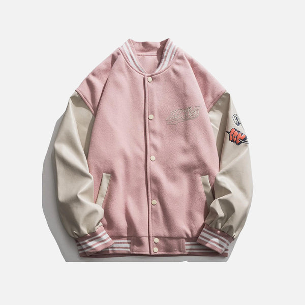 Fvshya "Street Star" Letter Love Foaming Jacket