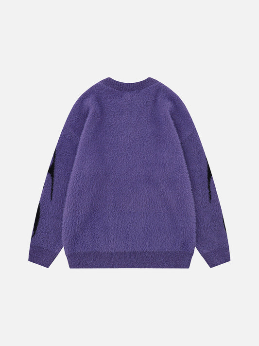 Fushya Dark Lines Oversize Sweater
