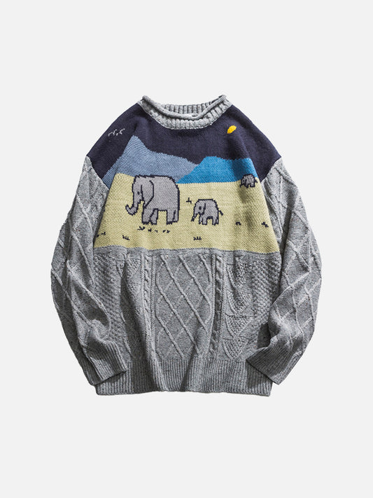 Fushya "Elephant Family" Sweater