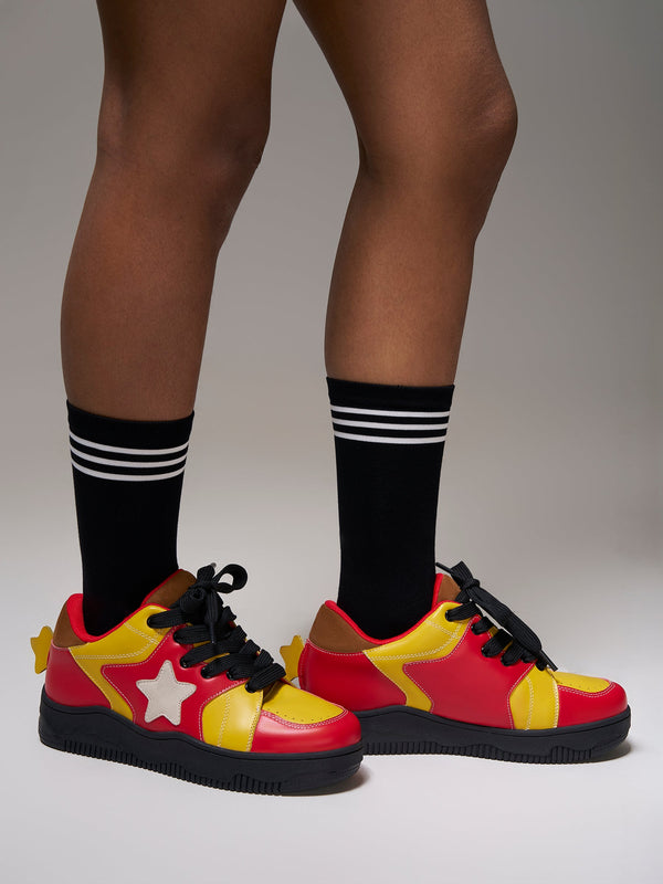 Triple Star Color Blocking Skate Shoes