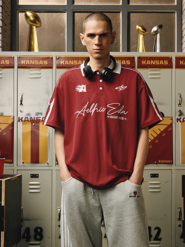 Fvshya Vintage Patchwork Polo Tee
