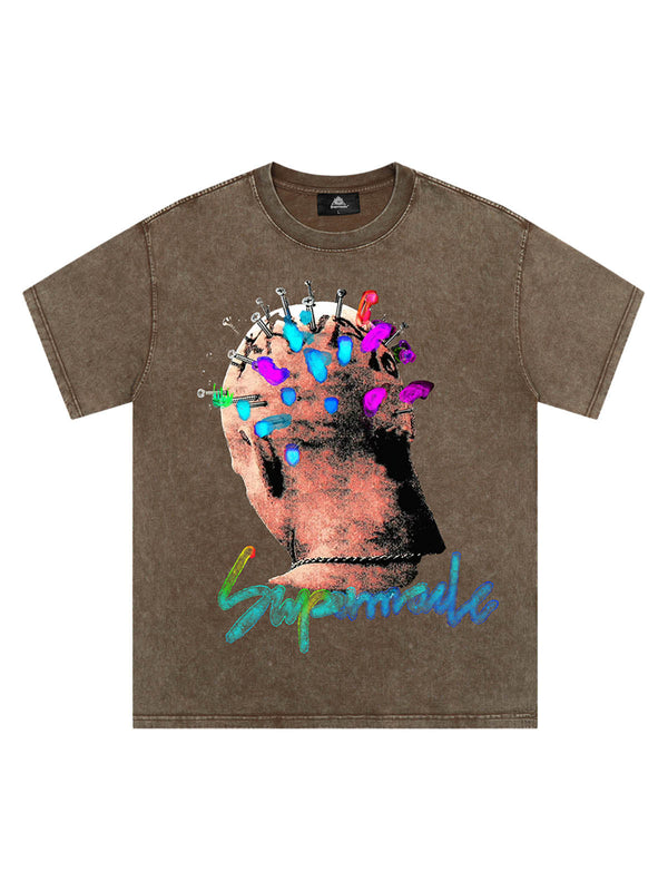 Fvshya Street Artistic Painted Portrait T-shirt