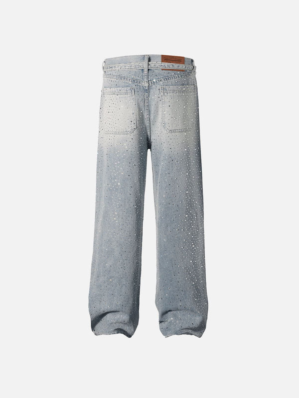 Fvshya Rhinestone Baggy Jeans
