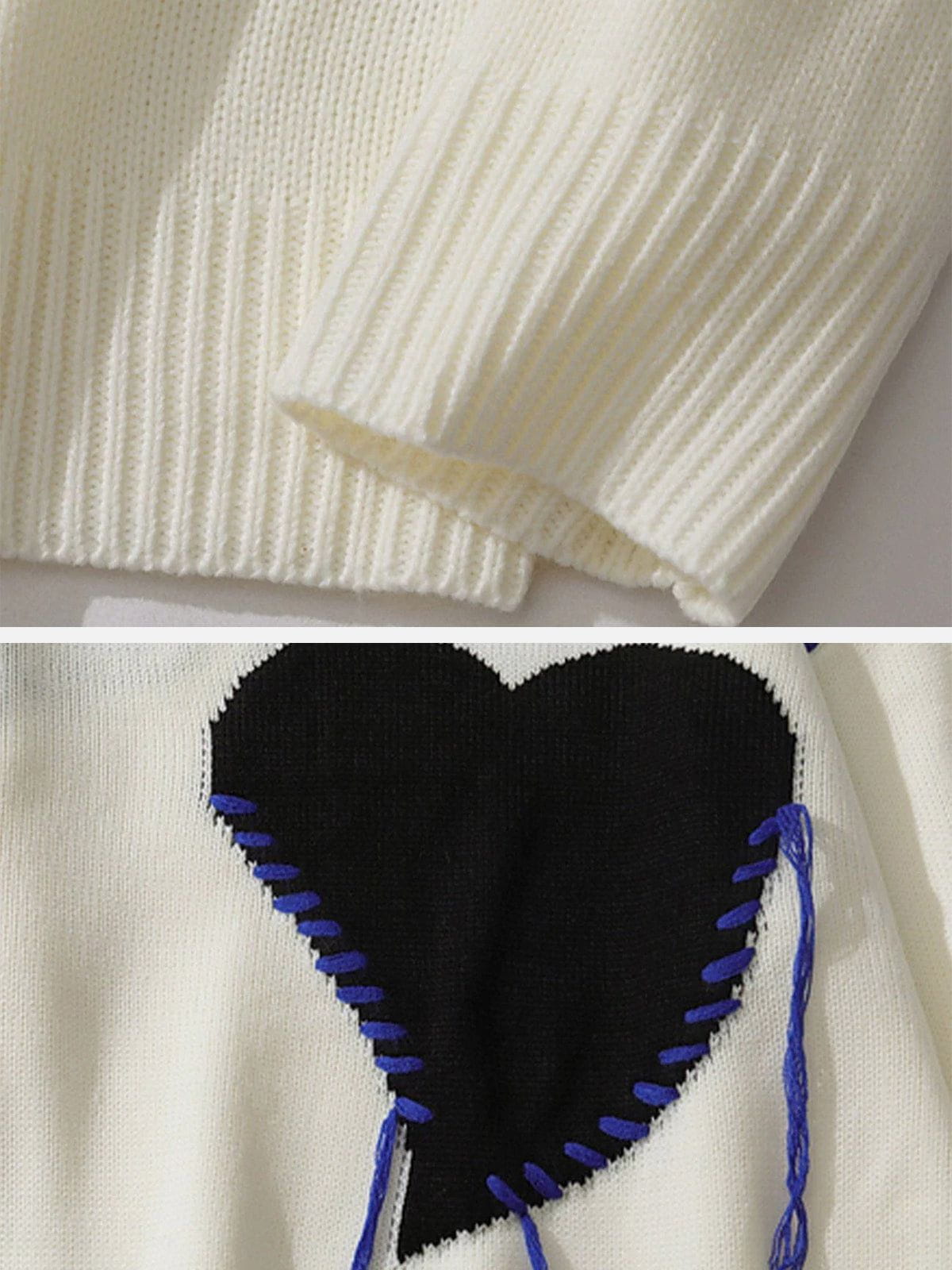 Fvshya Love Embroidered Sweater