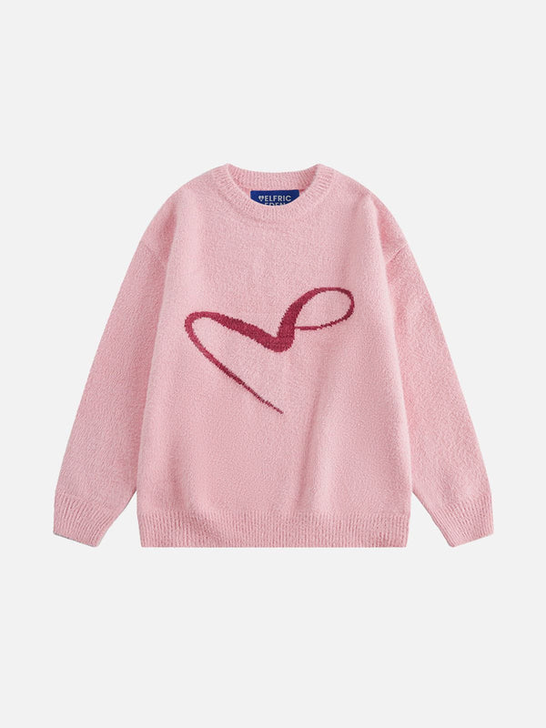 Fushya Line Heart Graphic Sweater
