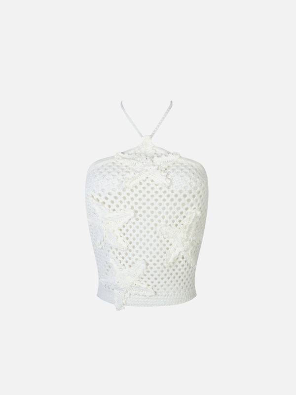 Fvshya Star Open Knit Wool Blend Cami Top