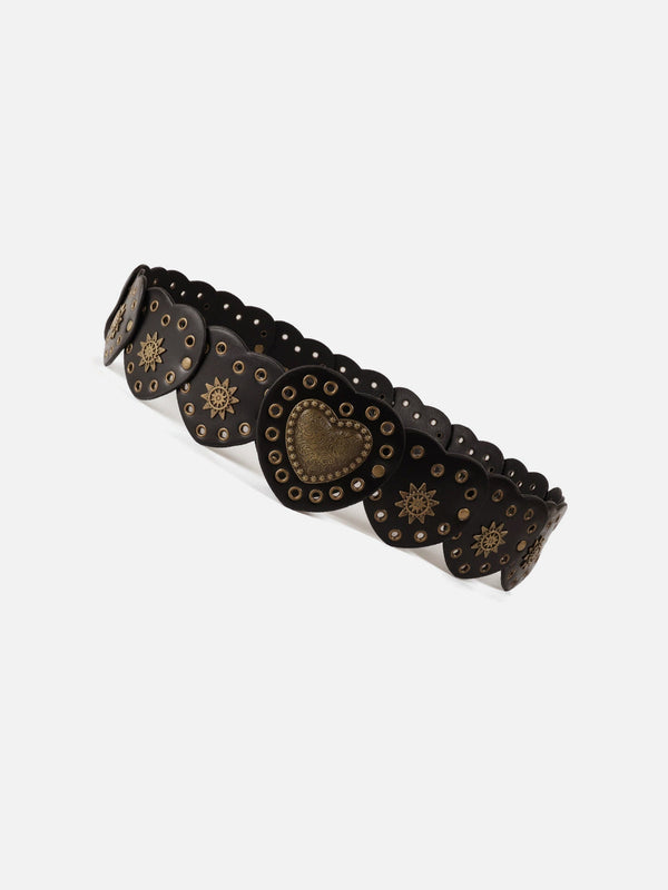 Vintage Heart Rivet Belt