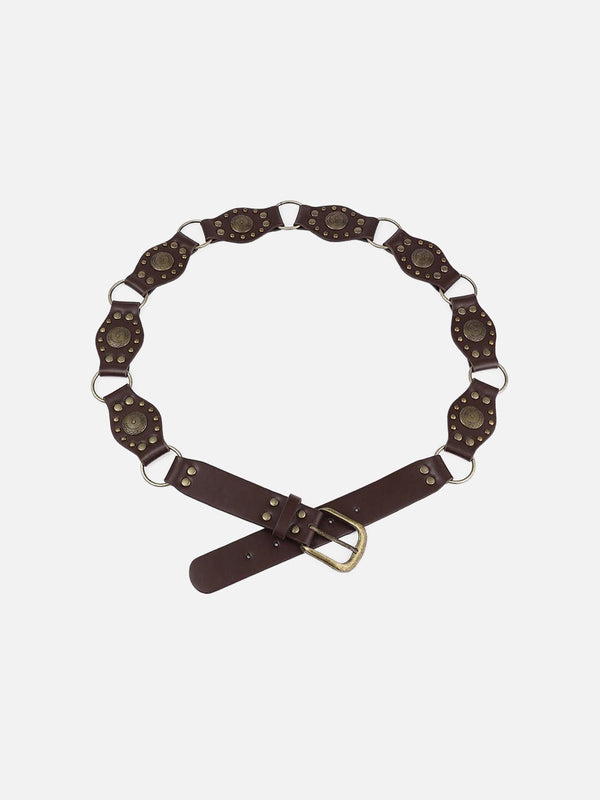 Vintage Patchwork Rivet Belt