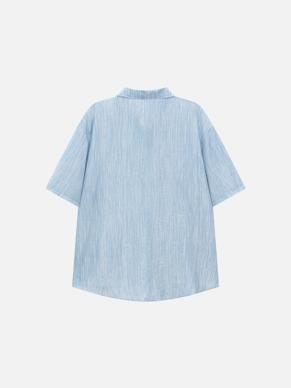 Fvshya v Lace Necktie Short Sleeve Shirt