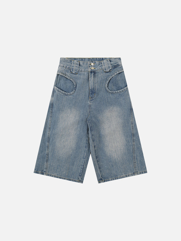 Fushya Irregular Pocket Longline Jorts