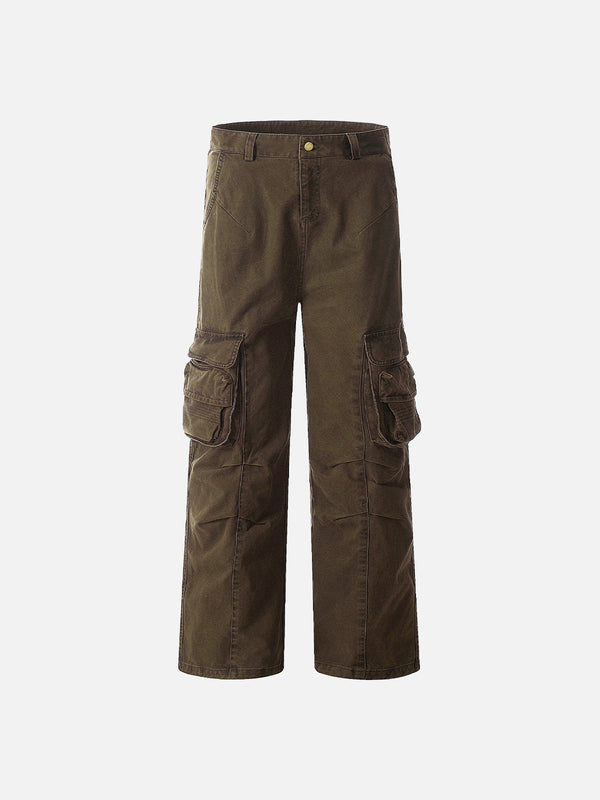 Fvshya 3D Pocket Wrinkle Pants
