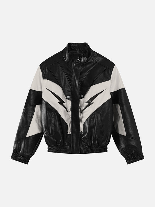Fushya "Street Star" Racing Lightning Leather Jacket