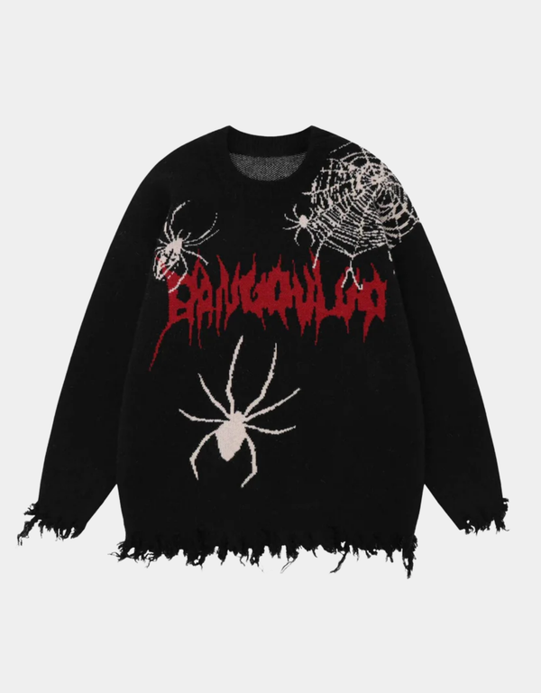 Webcore Jacquard Destroy Knit Sweater