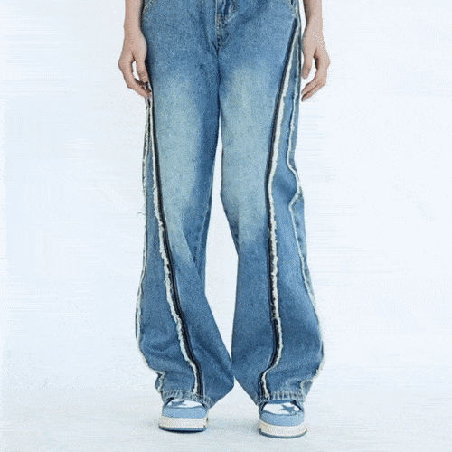 Fushya Street Fringe Straight Jeans