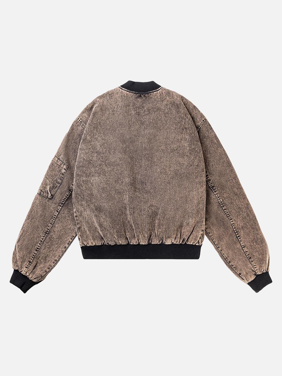 Fushya High Street Distressed Washed Work Jacket