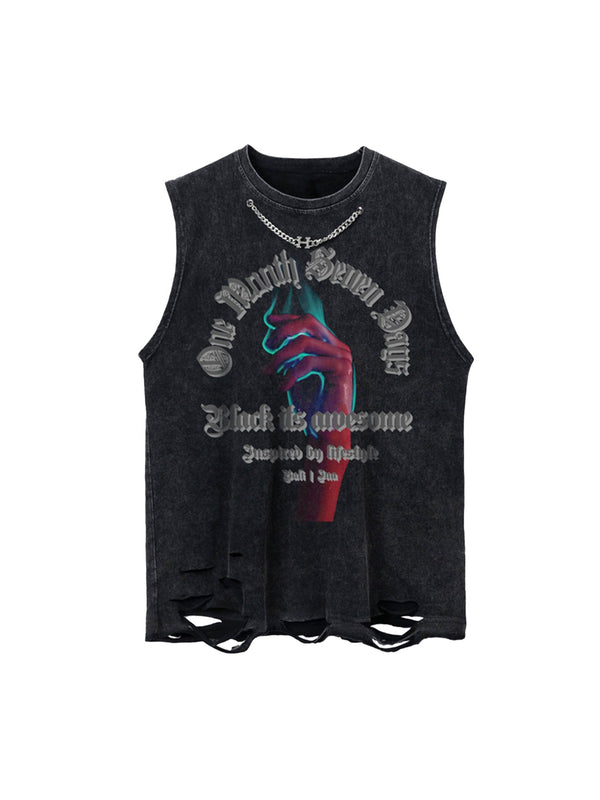 Fushya Hip-hop Loose Washed Undershirt