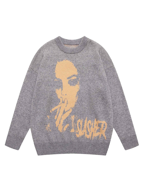 Fvshya Vintage Portrait Knit Sweater