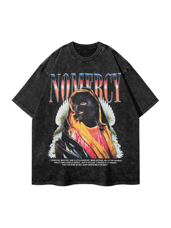 Fushya Hip Hop Washed Vintage T-shirt