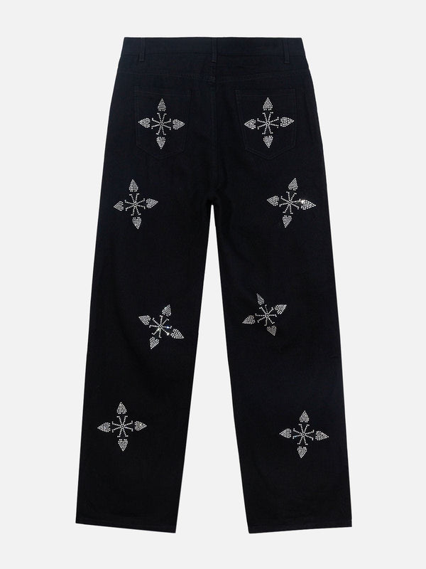 City Of Love Hotfix Rhinestone Jeans