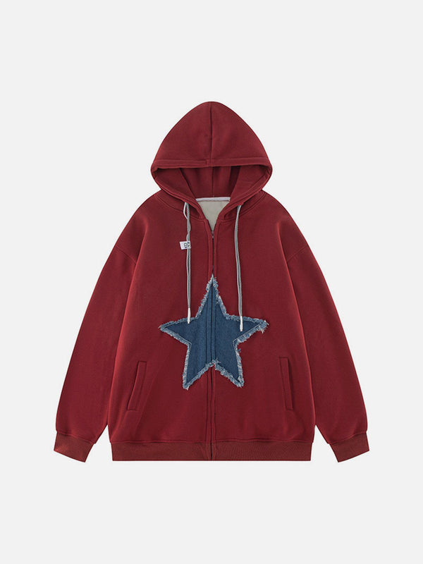 Fvshya Starlight Denim Zip Up Hoodie