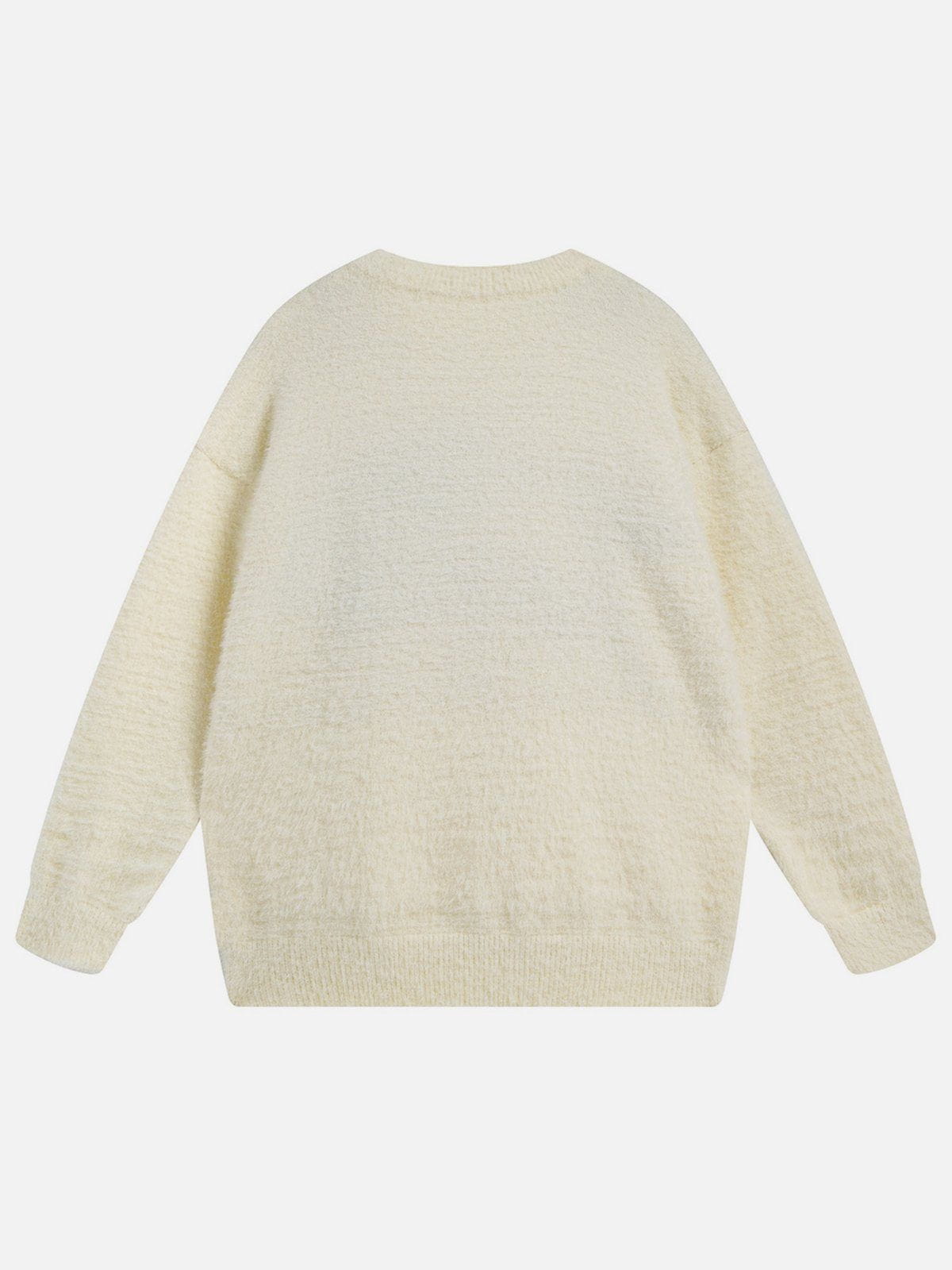 Fushya Metal Buckle Spider Jacquard Sweater