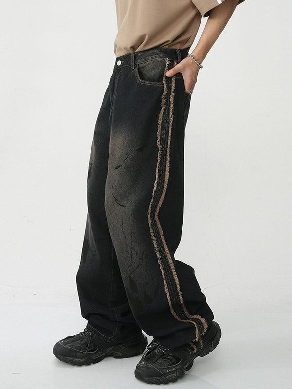 Fvshya "Street Star" Vintage Fringe Loose Jeans