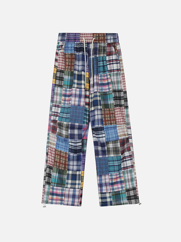 Fushya Multi Color Plaid Baggy Pants