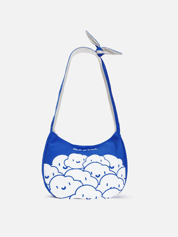 Klein Blue Cartoon Pattern Canvas Bag