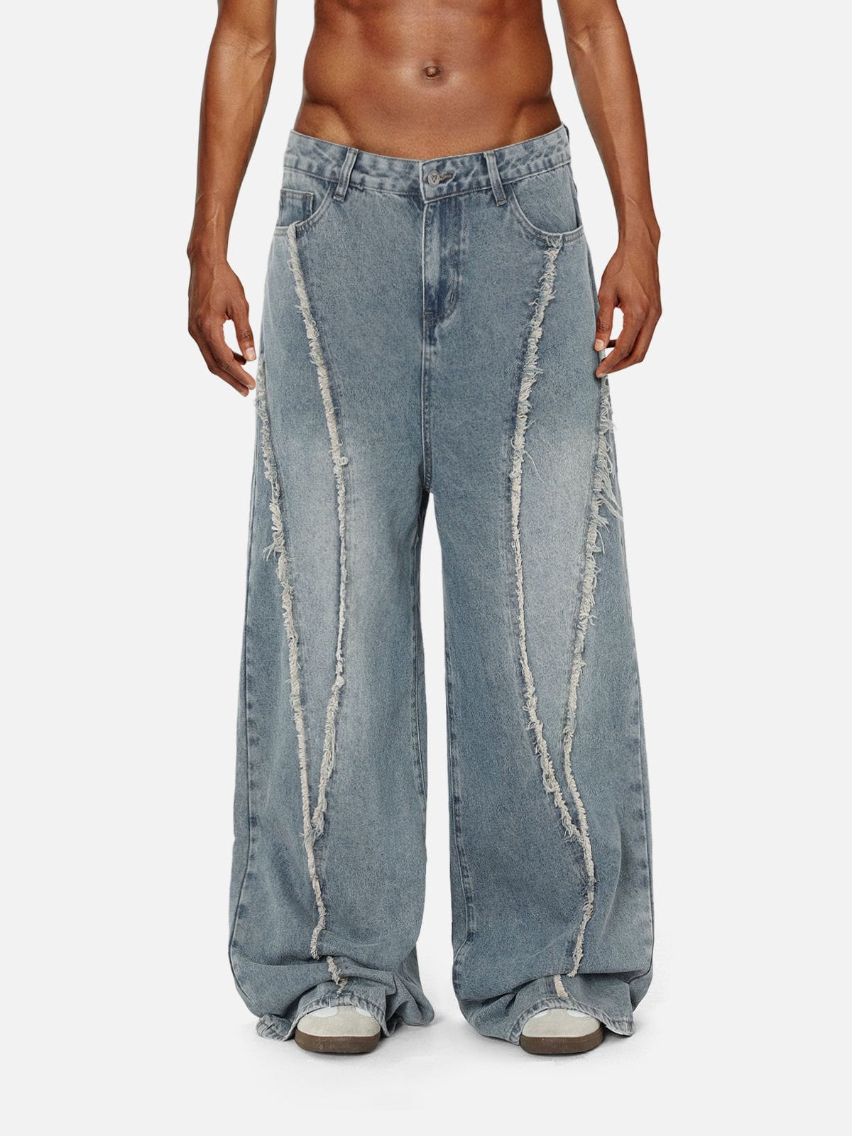 Fushya Fringe Baggy Jeans