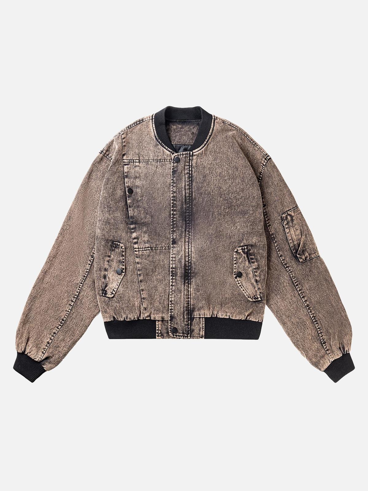 Fushya High Street Distressed Washed Work Jacket