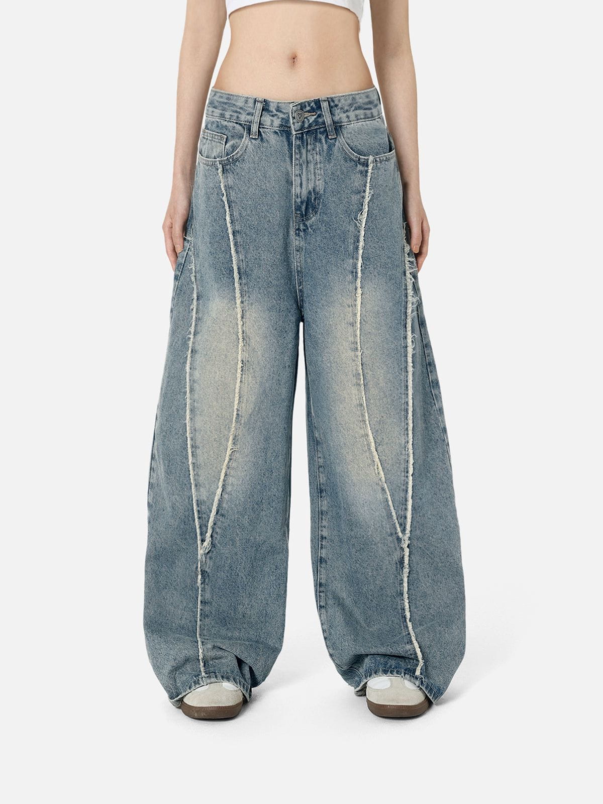 Fushya Fringe Baggy Jeans