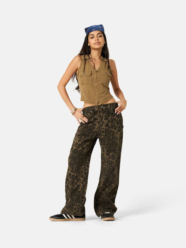 Fvshya Leopard Print Jeans