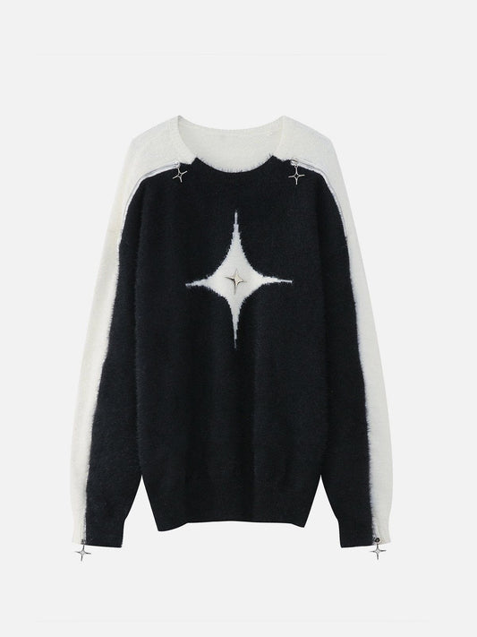 Fushya Star Zip Up Sweater